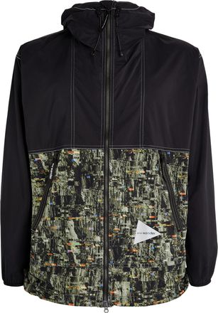 And Wander Digital Print Windbreaker Jacket Size L