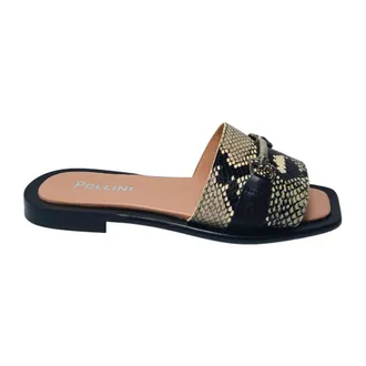 Pollini Schoenen, Dames, Zwart, 37 EU, Leer, sandali Pelle