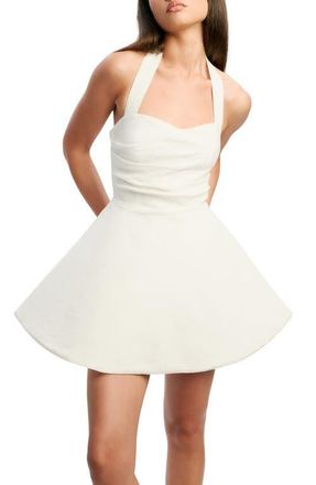 Bardot Sabine Halter Minidress in Orchid White at Nordstrom, Size 8
