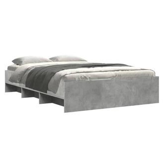 Berkfield Home Durable Bed Frame without Mattress Concrete Grey 120x200cm Engine | Size: Small Double