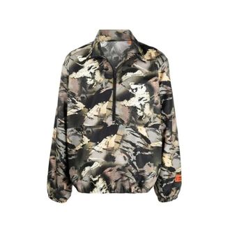 Heron Preston Bicolor Polyamide Shell Jacket - Heren - Zomerjassen - Veelkleurig - S - Jassen