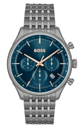 BOSS Gregor Bracelet Watch, 45mm in Blue at Nordstrom Rack