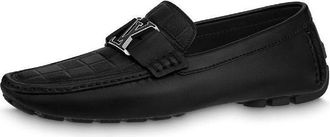Louis Vuitton Monte Carlo Moccasin Shoes Black Plaid Top 1ABFVC