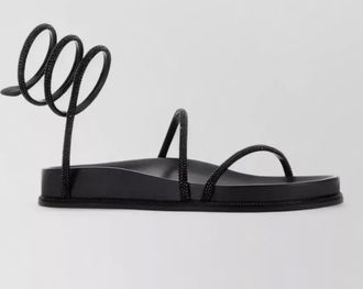 Rene Caovilla cleo sandals fabric open toe flat