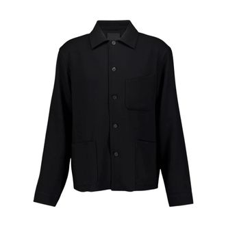 Givenchy Black Wool Overshirt with Pockets - male - Givenchy - Light Jackets - Black - 3XS - Jackets