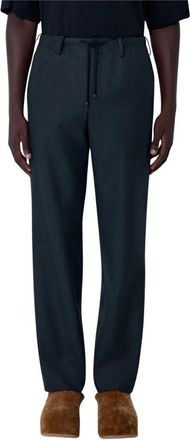 Dries Van Noten Wol Grain-de-Poudre Tailored Broek - Heren - Straight fit broeken - Grijs - S - Wol - Broeken