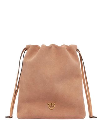 Pinko drawstring suede bag - women - Calf Suede - One Size - Neutrals