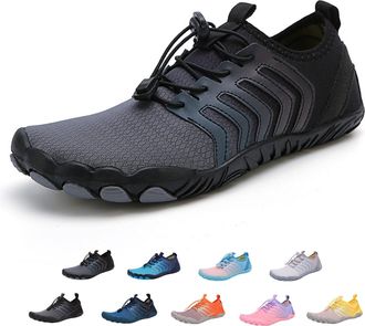 Generic Grounded Footwear for Women Men Neuropathy, Hikes Barefoot Shoes Orthopedic, Slip on Lightweight Grounded Footwear (A06-Black, Adult, Men, 8.5, Numeri