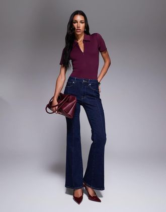 Good American Good Legs - Jeans a zampa blu scuro
