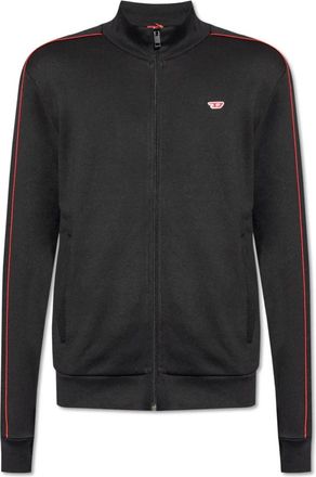 Diesel S-Lock-D Zip-Up Sweatshirt - Heren - Vesten met rits - Zwart - M - Katoen - Hoodies & sweatvesten