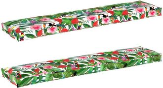vidaXL Juego De Cojines De Paleta 2 Pcs Selva Tropical 180 X 40 X 8 Cm Vidaxl