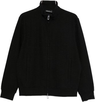 Emporio Armani Black Mock Collar Sweatshirt
