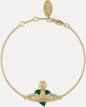 Vivienne Westwood New Diamante Heart Bracelet Gold-light-gold-quartz-crystal-indicolite-enamel Gold-light-gold-quartz-crystal-indicolite-enamel Women