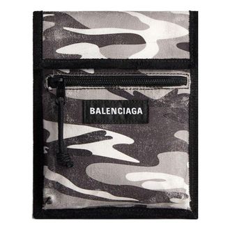 Balenciaga Explorer Small Pouch With Strap Camo Print Grey 6559822AARO9061