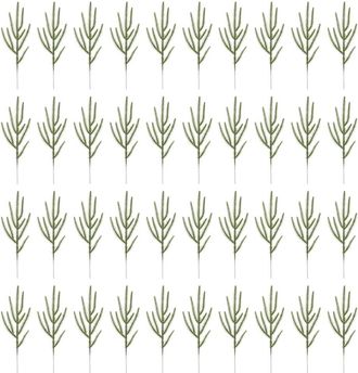OEM Ramitas De Pino Realistas, 40 Piezas, Follaje Decorativo - Verde