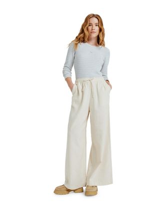 Roxy Relaxhose ROXY Lekeitio Break Mid, Damen, Gr. XXL, parchment, Obermaterial: 55% Leinen, 45% Viskose;, Hosen Relaxhose