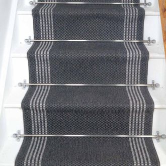 Runrug Stair Runner Carpet - Durable, Non-Slip, 5.4mm - Natura in Grey | Size: 66 cm x 600 cm