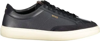 HUGO BOSS Blue Leather Mens Mens Sneakers