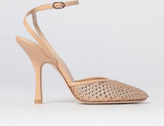 Stuart Weitzman D&eacute;collet&eacute; in nylon a rete con strass e tacco a spillo
