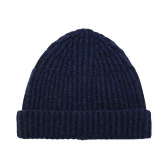 Roberto Collina Cuffia Costa Inglese - Heren - Accessoires - Blauw - Maat: ONE Size Wol