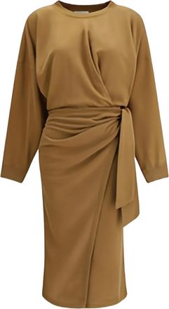 Isabel Marant Abito Sandrina midi a portafoglio - Marrone