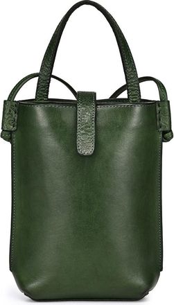 OLD TREND Wishbone Genuine Leather Structured Convertible Crossbody in Green at Nordstrom