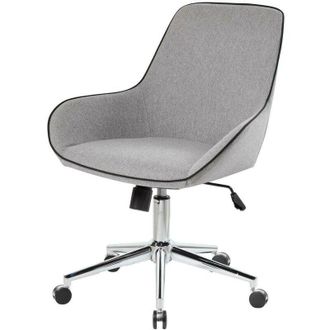 Dmora Silla De Oficina Dcampan, Silla Operativa Con Ruedas, Asiento De Oficina Ergon&oacute;mico, 66x59h98 Cm, Gris - Dmora