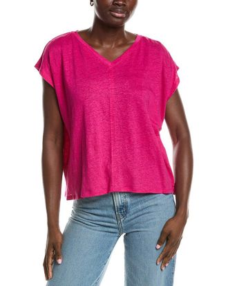 Eileen Fisher Eileen Fisher V-Neck Square Linen T-Shirt