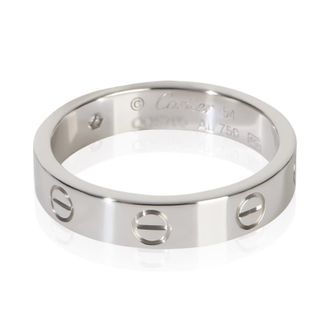 Cartier Pre-Owned Cartier White Gold Diamond Small Model Love Ring