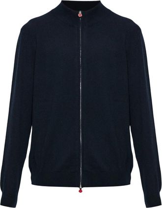 Kiton Cashmere Cardigan - Heren - Truien - Blauw - Maat: L Kasjmier