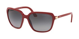 Prada PR 10VS Polarized 5395W1 Womens Sunglasses Red Size 58