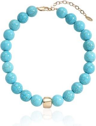 Ettika Chunky Beaded Necklace in Turquoise at Nordstrom Rack
