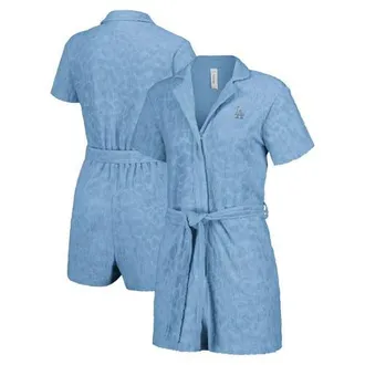 Lusso Womens Lusso Blue Los Angeles Dodgers Trixie Cheetah Romper at Nordstrom, Size Xx-Large