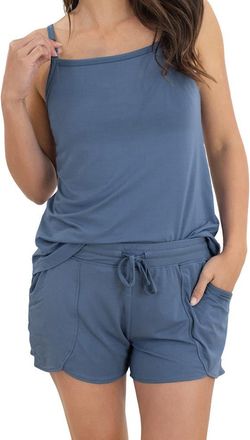 Kindred Bravely Maternity & Postpartum Lounge Short in Slate Blue at Nordstrom, Size X-Large