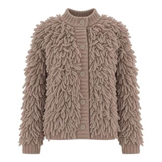 Liu Jo Zachte Gebreide Jas - Dames - Truien - Beige - Maat: M Wol