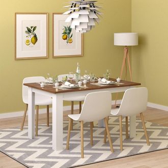 Vicco Mesa De Comedor Karlos, Nogal, 140 X 90 Cm Vicco