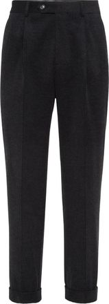 Brunello Cucinelli Pantaloni affusolati con pieghe - Grigio