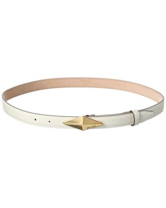 Jimmy Choo London Diamond Clasp Leather Belt