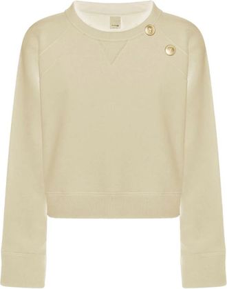 Pinko Trui met ronde hals - Dames - Ronde hals truien - Beige - XS - Katoen - Truien & Vesten