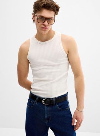 Djab Mens Ribbed ringer tank top