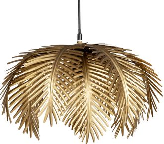 Maisons du monde L&aacute;mpara de techo con hojas de metal dorado