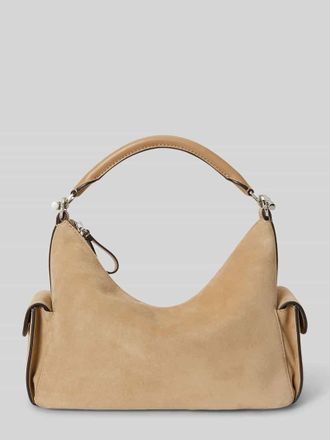 Lauren Ralph Lauren Umh&auml;ngetasche aus echtem Schafsleder Modell BLAIKE in Beige, Gr&ouml;&szlig;e 1