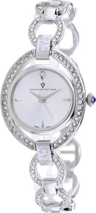 Christian Van Sant Womens Stella White Round 28mm
