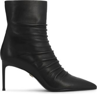 Kazar Elegante enkellaarsjes - Dames - Laarzen met Hak - Zwart - 38 EU - Leer - Schoenen