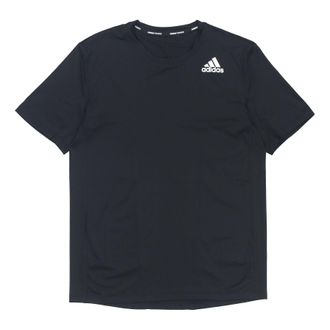 adidas TF Turf Ss Ftd Round Neck Sports Short Sleeve Black GM5040