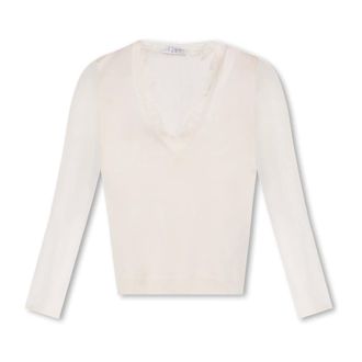 Iro V-neck Knitwear, female, Beige, Size: M Haby sweater