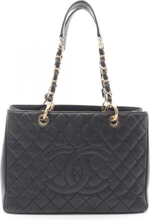 Chanel Black Leather Tote Bag (Pre-Owned)