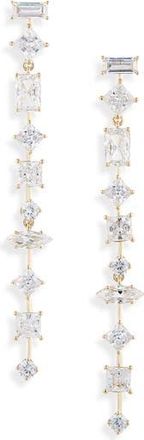 Nadri Cubic Zirconia Linear Earrings in Gold at Nordstrom Rack