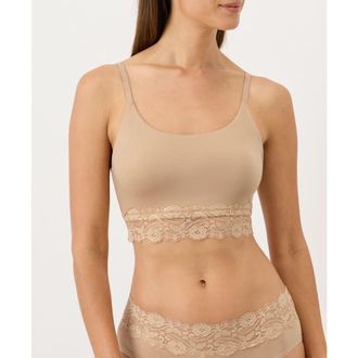 Pact Lace Modern Scoop Bralette Made With Organic Cotton in Sesame at Nordstrom, Size Xx-Large