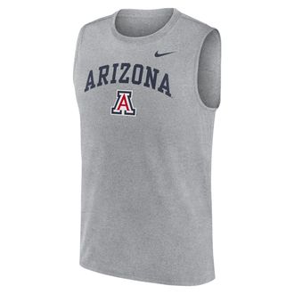 Nike Auburn Primetime Arch Legend Nike Mens Dri-FIT College Muscle Tank Top in Grey | 01B306GAUN-G1M